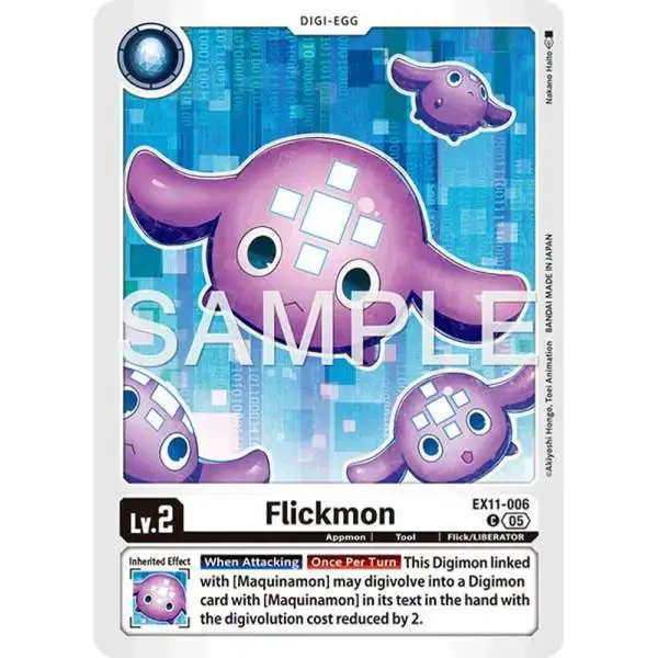 Digimon Trading Card Game Dawn of Liberator Common Flickmon EX11-006