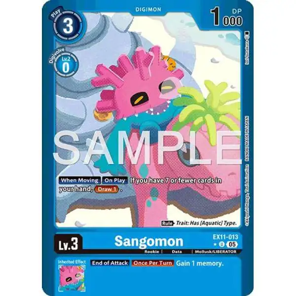 Digimon Trading Card Game Dawn of Liberator Uncommon Sangomon EX11-013 [Limited Foil]
