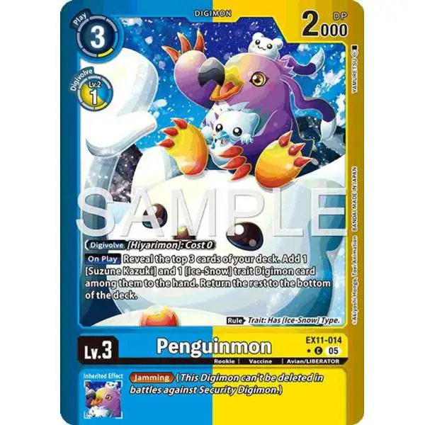 Digimon Trading Card Game Dawn of Liberator Common Penguinmon EX11-014 [Limited Foil]