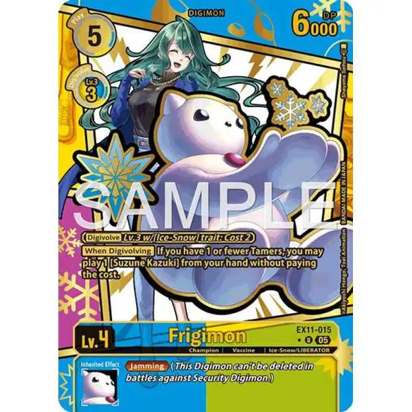 Digimon Trading Card Game Dawn of Liberator Uncommon Frigimon EX11-015 [Rare Pull]