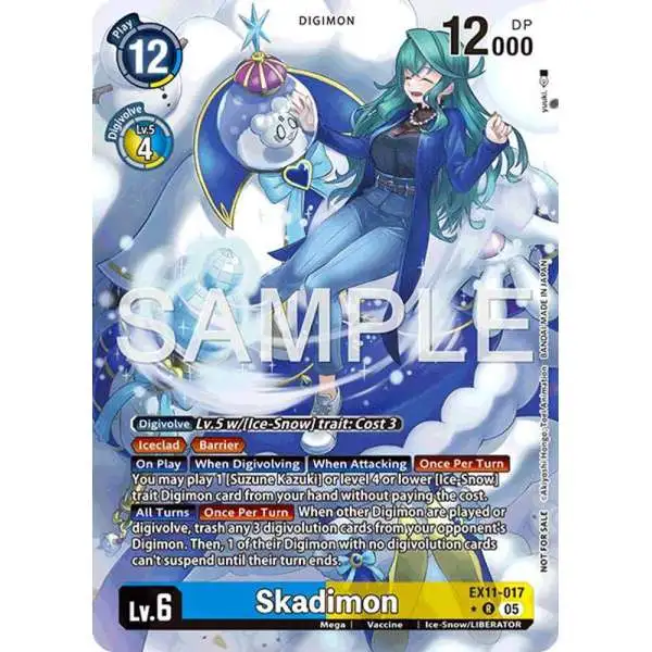 Digimon Trading Card Game Dawn of Liberator Rare Skadimon EX11-017 [Alternate Art Box Topper]
