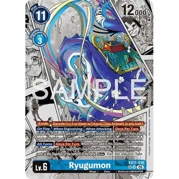 Digimon Trading Card Game Dawn of Liberator Super Rare Ryugumon EX11-018 [SP]