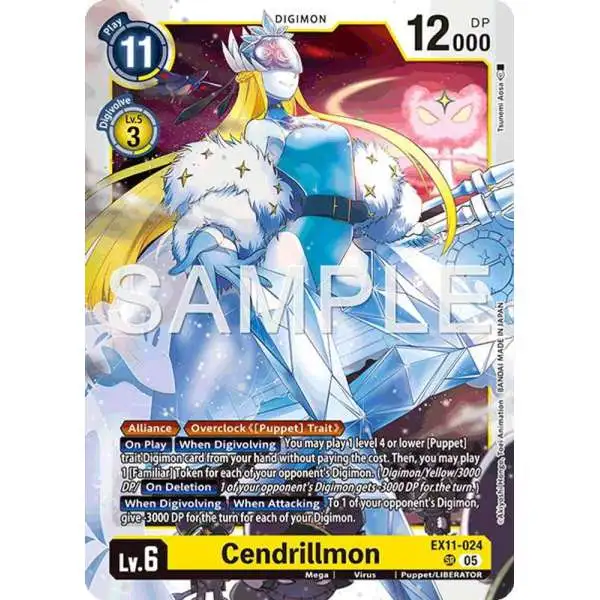 Digimon Trading Card Game Dawn of Liberator Super Rare Cendrillmon EX11-024