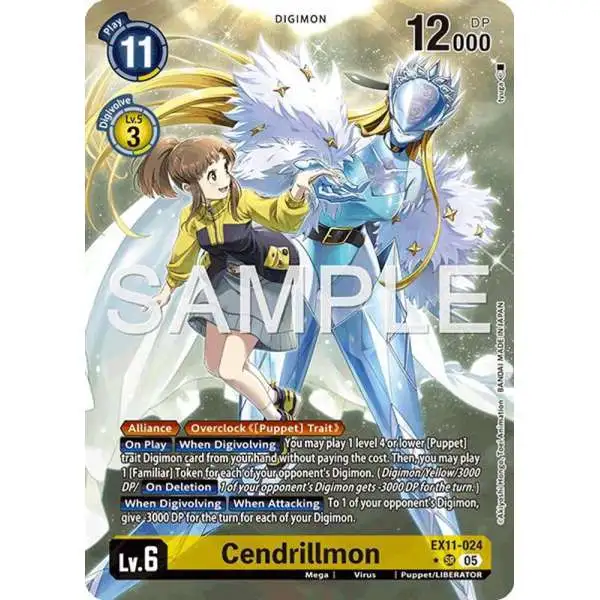 Digimon Trading Card Game Dawn of Liberator Super Rare Cendrillmon EX11-024 [Alternate Art]