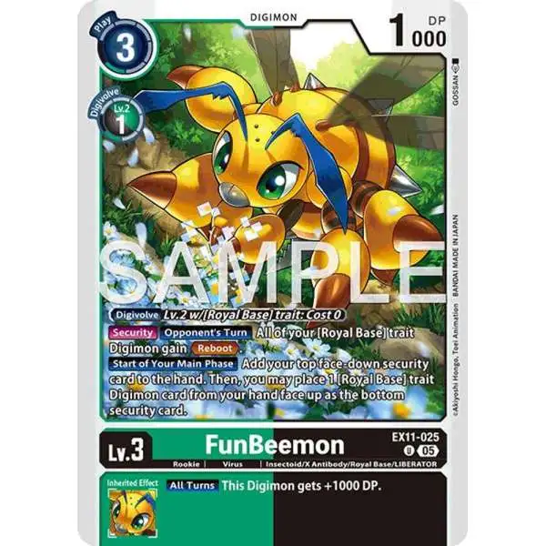 Digimon Trading Card Game Dawn of Liberator Uncommon FunBeemon EX11-025