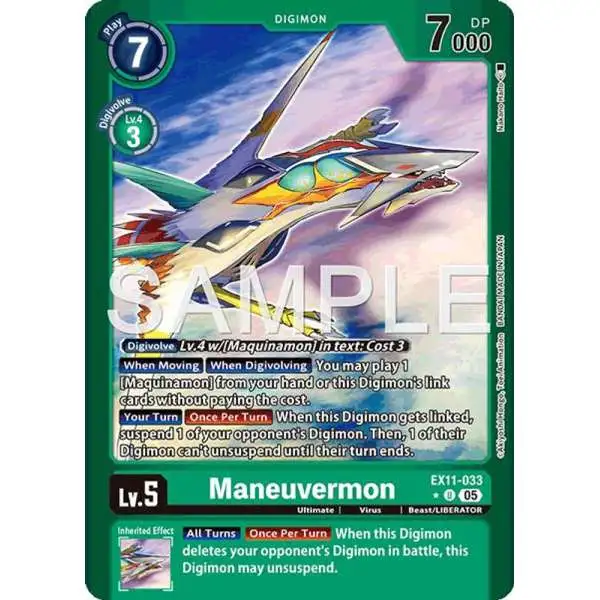 Digimon Trading Card Game Dawn of Liberator Uncommon Maneuvermon EX11-033 [Limited Foil]