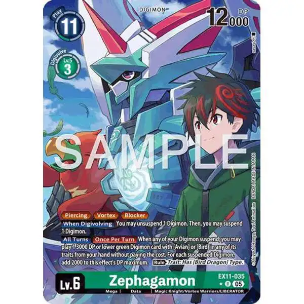 Digimon Trading Card Game Dawn of Liberator Rare Zephagamon EX11-035 [Alternate Art]