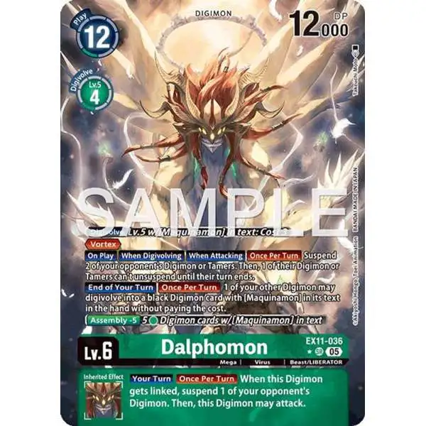 Digimon Trading Card Game Dawn of Liberator Super Rare Dalphomon EX11-036 [Alternate Art]