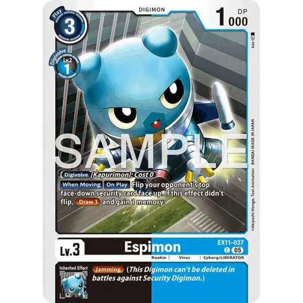 Digimon Trading Card Game Dawn of Liberator Common Espimon EX11-037