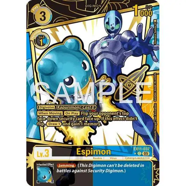 Digimon Trading Card Game Dawn of Liberator Common Espimon EX11-037 [SP]