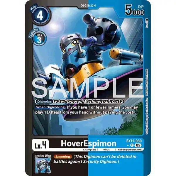 Digimon Trading Card Game Dawn of Liberator Common HoverEspimon EX11-039 [Limited Foil]