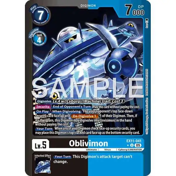 Digimon Trading Card Game Dawn of Liberator Uncommon Oblivimon EX11-041 [Limited Foil]