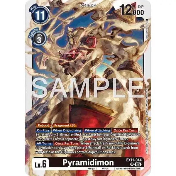 Digimon Trading Card Game Dawn of Liberator Super Rare Pyramidimon EX11-044