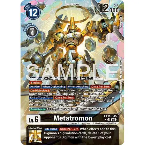 Digimon Trading Card Game Dawn of Liberator Super Rare Metatromon EX11-045 [Alternate Art]