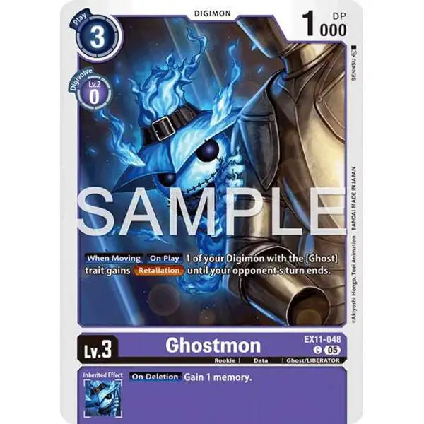 Digimon Trading Card Game Dawn of Liberator Common Ghostmon EX11-048