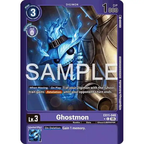 Digimon Trading Card Game Dawn of Liberator Common Ghostmon EX11-048 [Limited Foil]