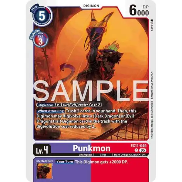Digimon Trading Card Game Dawn of Liberator Common Punkmon EX11-049