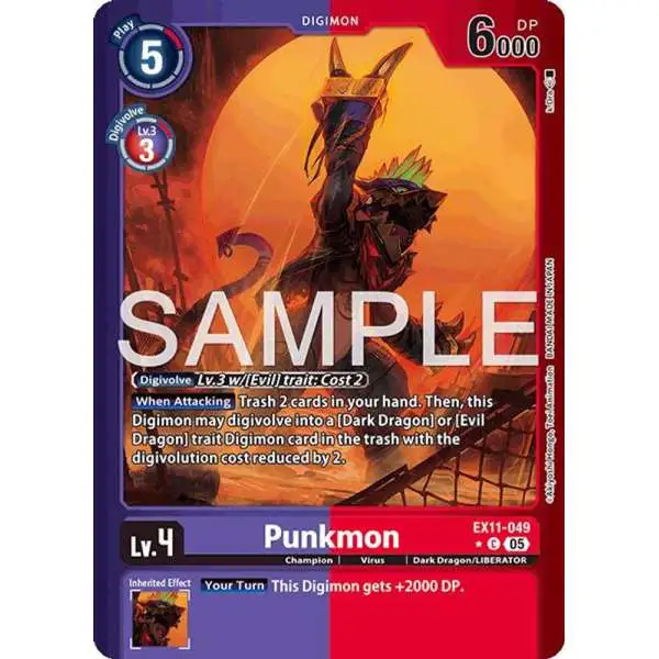Digimon Trading Card Game Dawn of Liberator Common Punkmon EX11-049 [Limited Foil]