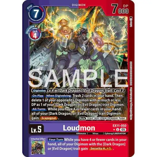 Digimon Trading Card Game Dawn of Liberator Uncommon Loudmon EX11-050 [Limited Foil]