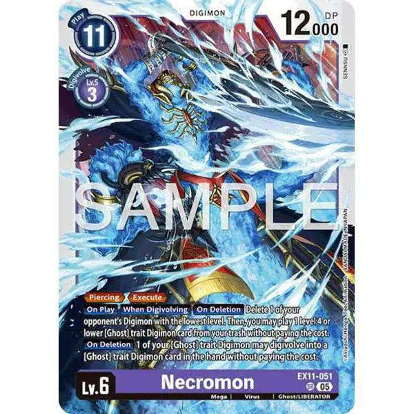 Digimon Trading Card Game Dawn of Liberator Super Rare Necromon EX11-051