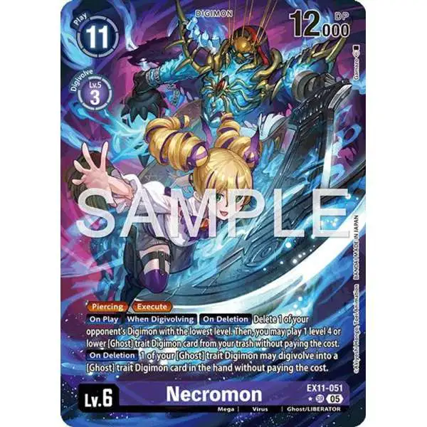 Digimon Trading Card Game Dawn of Liberator Super Rare Necromon EX11-051 [Alternate Art]