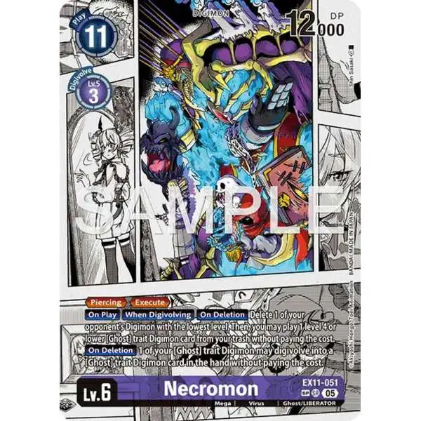 Digimon Trading Card Game Dawn of Liberator Super Rare Necromon EX11-051 [SP]