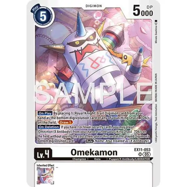 Digimon Trading Card Game Dawn of Liberator Super Rare Omekamon EX11-053