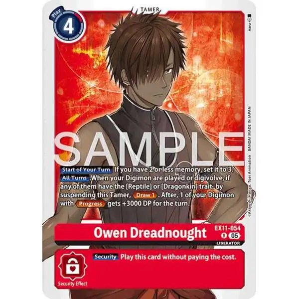 Digimon Trading Card Game Dawn of Liberator Rare Owen Dreadnought EX11-054