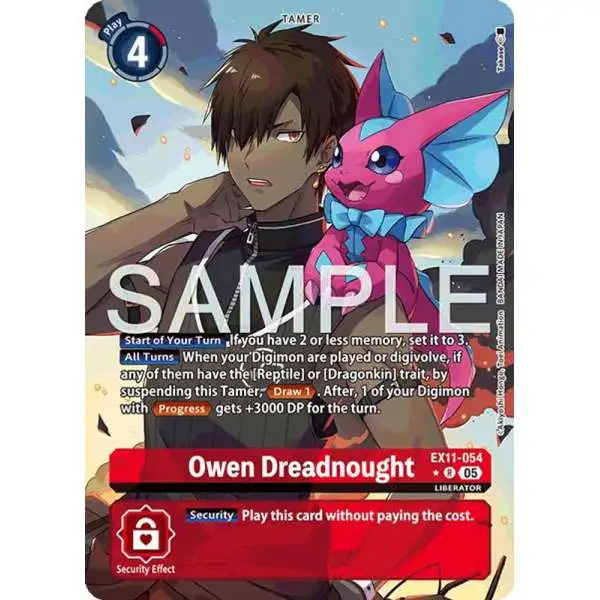 Digimon Trading Card Game Dawn of Liberator Rare Owen Dreadnought EX11-054 [Alternate Art]