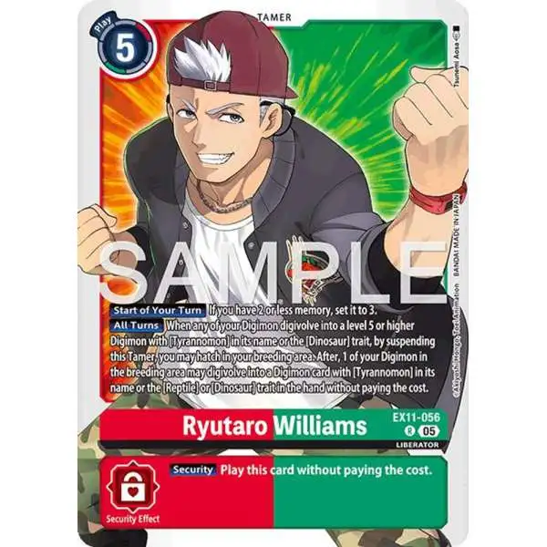 Digimon Trading Card Game Dawn of Liberator Rare Ryutaro Williams EX11-056