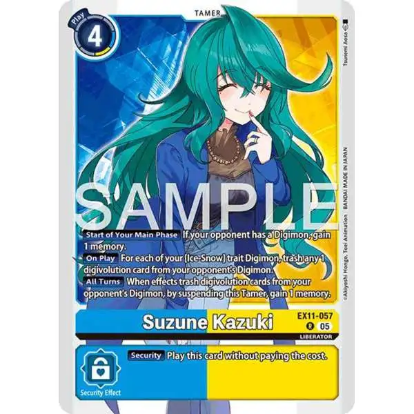 Digimon Trading Card Game Dawn of Liberator Rare Suzune Kazuki EX11-057
