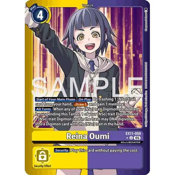 Digimon Trading Card Game Dawn of Liberator Uncommon Reina Oumi EX11-059 [Limited Foil]