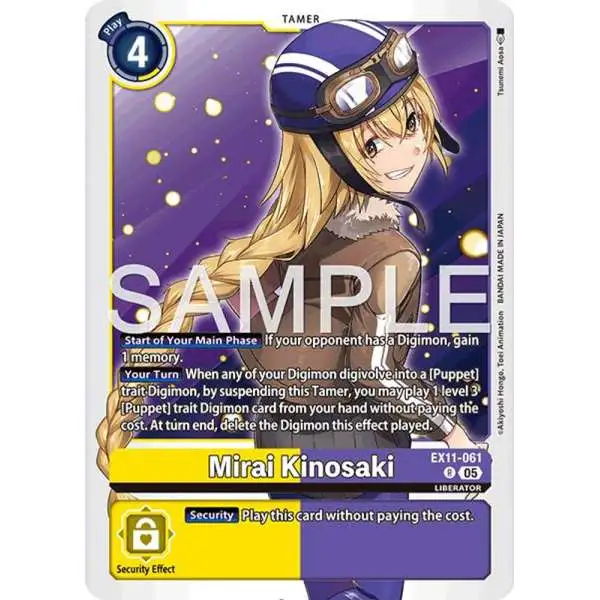 Digimon Trading Card Game Dawn of Liberator Rare Mirai Kinosaki EX11-061