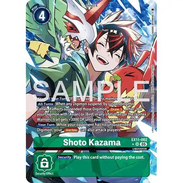 Digimon Trading Card Game Dawn of Liberator Super Rare Shoto Kazama EX11-062 [Alternate Art]