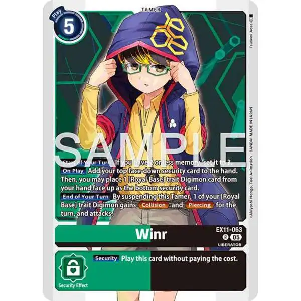 Digimon Trading Card Game Dawn of Liberator Rare Winr EX11-063