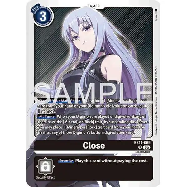 Digimon Trading Card Game Dawn of Liberator Rare Close EX11-065