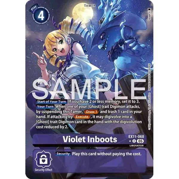 Digimon Trading Card Game Dawn of Liberator Rare Violet Inboots EX11-068 [Alternate Art]