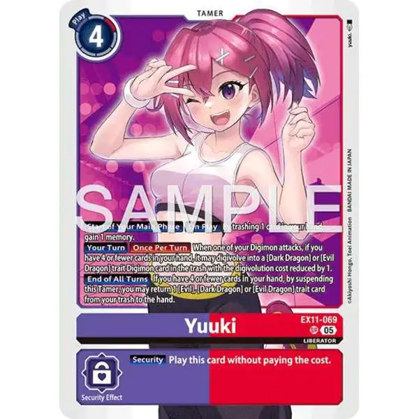 Digimon Trading Card Game Dawn of Liberator Super Rare Yuuki EX11-069