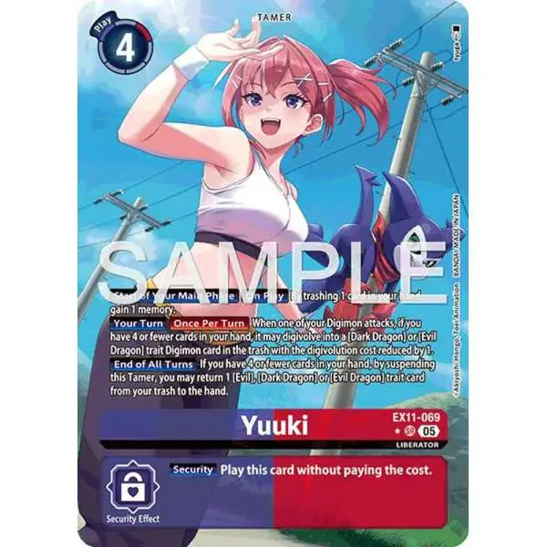 Digimon Trading Card Game Dawn of Liberator Super Rare Yuuki EX11-069 [Alternate Art]