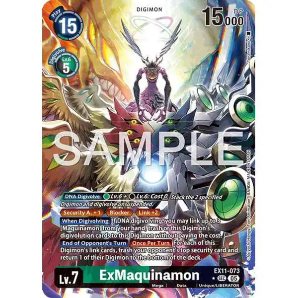 Digimon Trading Card Game Dawn of Liberator Secret Rare ExMaquinamon EX11-073 [Alternate Art]