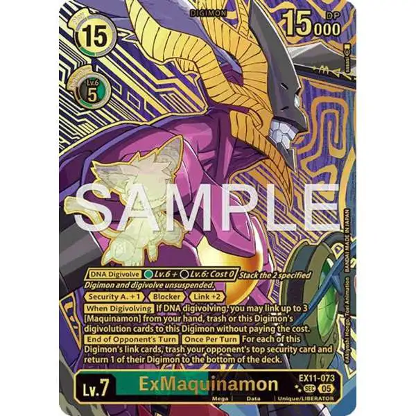 Digimon Trading Card Game Dawn of Liberator Secret Rare ExMaquinamon EX11-073 [Rare Pull]