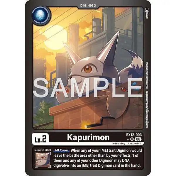 Digimon Trading Card Game Digital World Shambala Uncommon Kapurimon EX12-003 [Limited Foil]