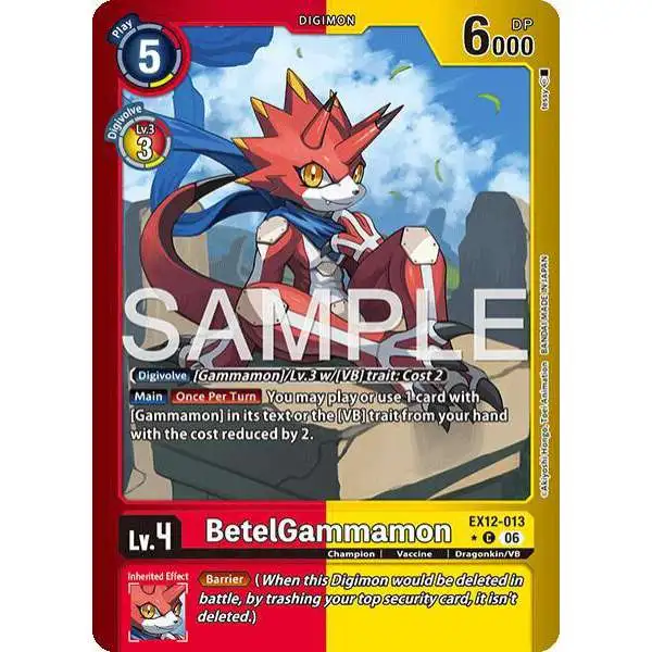 Digimon Trading Card Game Digital World Shambala Common BetelGammamon EX12-013 [Limited Foil]