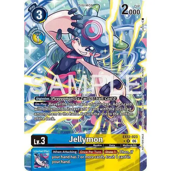 Digimon Trading Card Game Digital World Shambala Rare Jellymon EX12-023 [Box Topper]