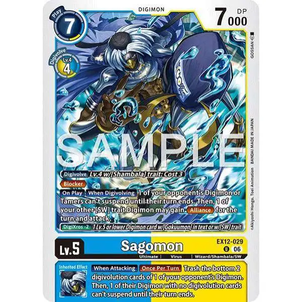 Digimon Trading Card Game Digital World Shambala Uncommon Sagomon EX12-029
