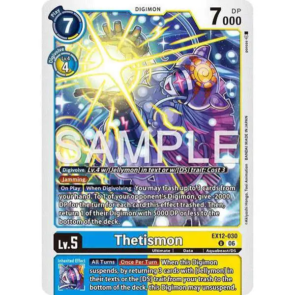 Digimon Trading Card Game Digital World Shambala Uncommon Thetismon EX12-030
