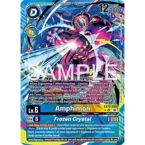 Digimon Trading Card Game Digital World Shambala Super Rare Amphimon // Frozen Crystal EX12-033 [Altermate Art]