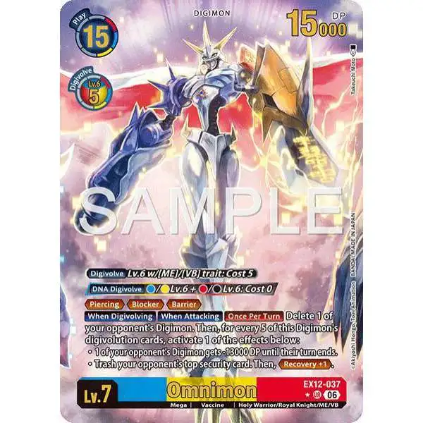 Digimon Trading Card Game Digital World Shambala Ultra Rare Omnimon EX12-037 [Alternate Art]