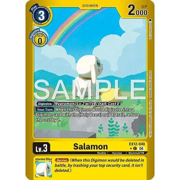 Digimon Trading Card Game Digital World Shambala Common Salamon EX12-040 [Limited Foil]