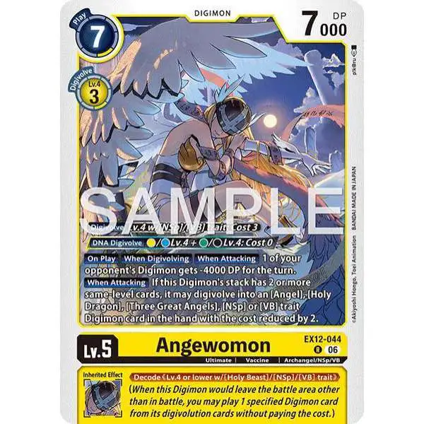 Digimon Trading Card Game Digital World Shambala Rare Angewomon EX12-044